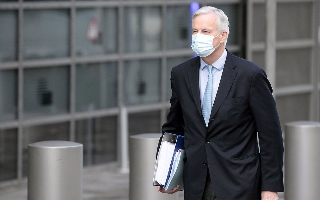 Onderhandelaar Barnier. beeld AFP, François WALSCHAERTS