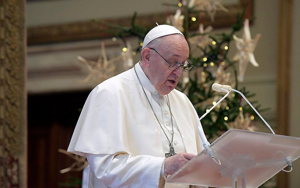 Paus Franciscus. beeld EPA/Vatican Media