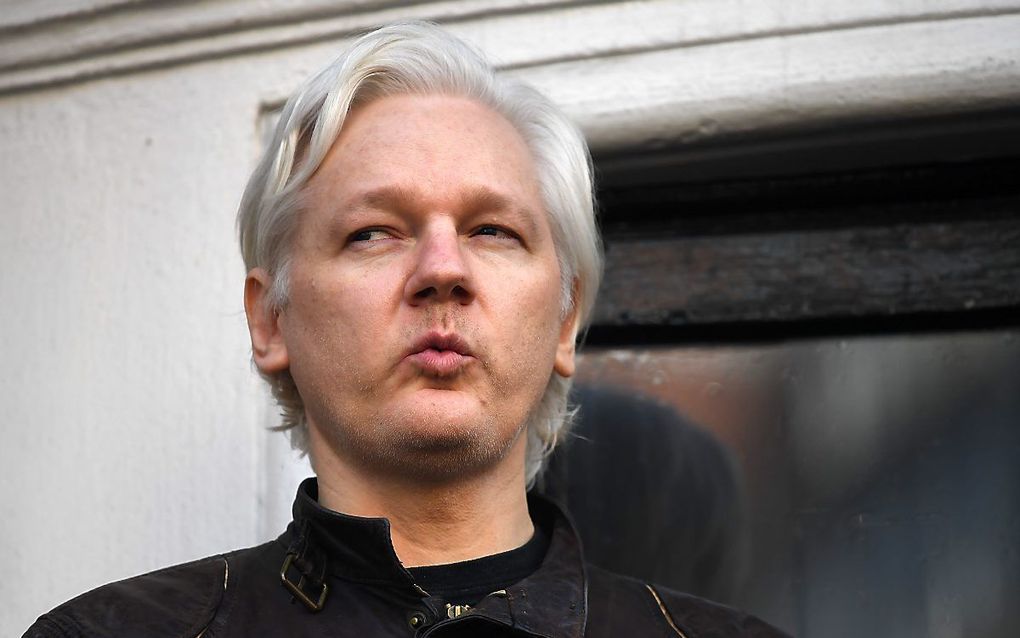 Assange. beeld AFP