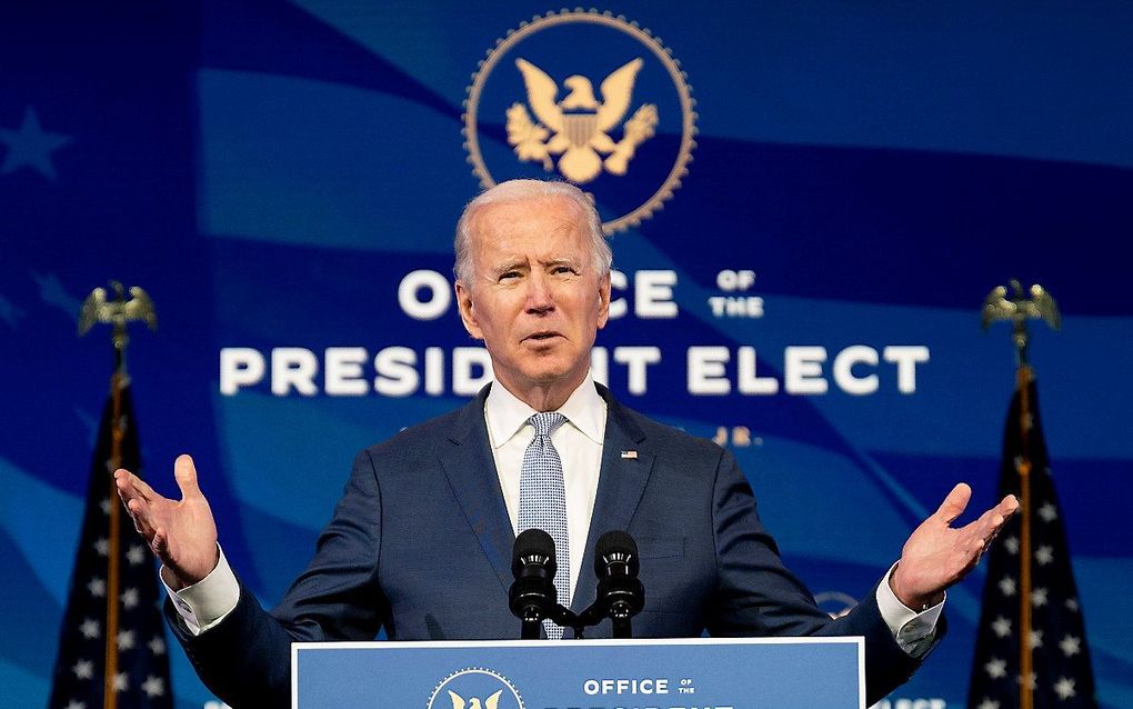 Joe Biden zal 20 januari geïnaugureerd worden als 46e president van de Verenigde Staten. beeld AFP, Jim Watson