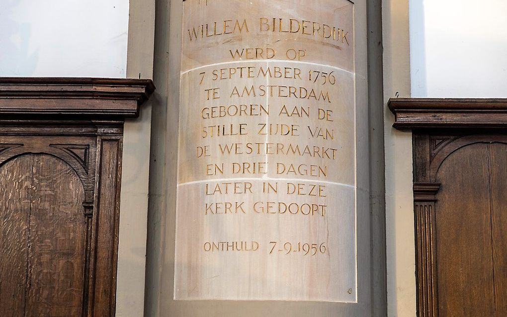 Willem Bilderdijk nam het voor ds. Algernon Sydney Thelwall op, toen heel beschaafd Nederland over hem heen viel vanwege zijn alarmerende pamflet ”Keert u tot Hem die slaat. Christelijke opwekking aan de Nederlanders...” Foto: Willem Bilderdijk werd gedoopt in de Amsterdamse Westerkerk. beeld RD, Henk Visscher