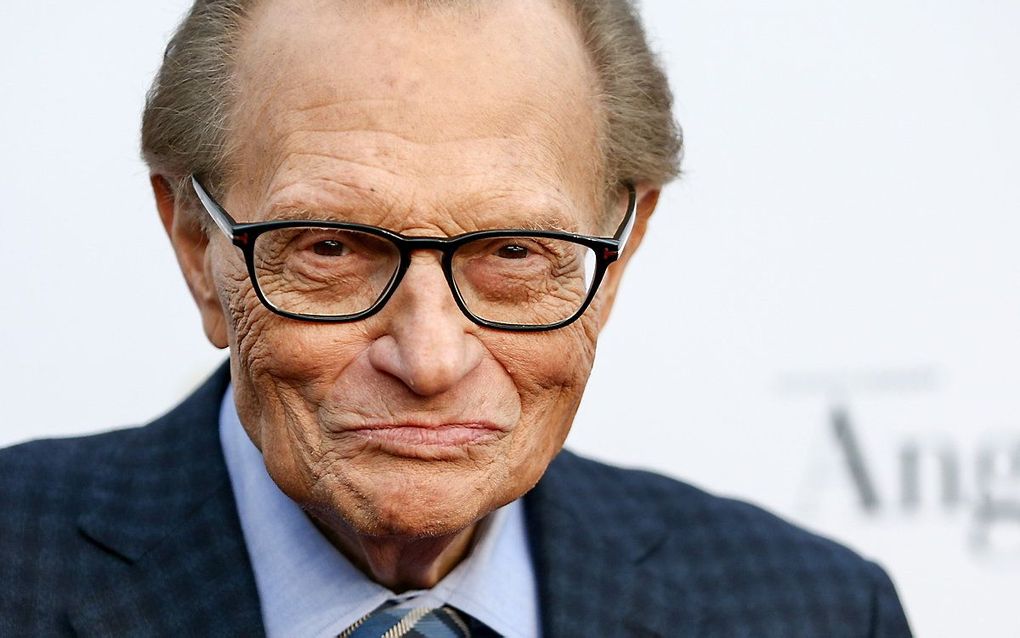 De Amerikaanse journalist en presentator Larry King. beeld AFP, Rich Fury