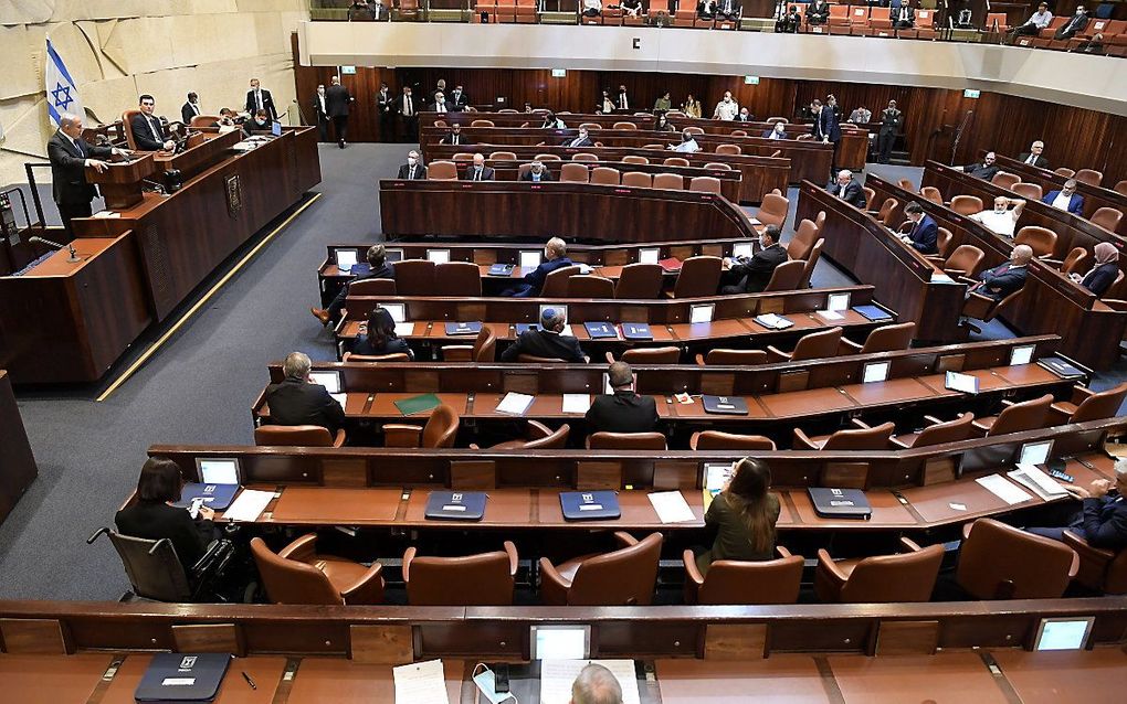 Knesset. beeld Amos Ben Gershom / KNESSET SPOKESPERSON OFFICE / AFP