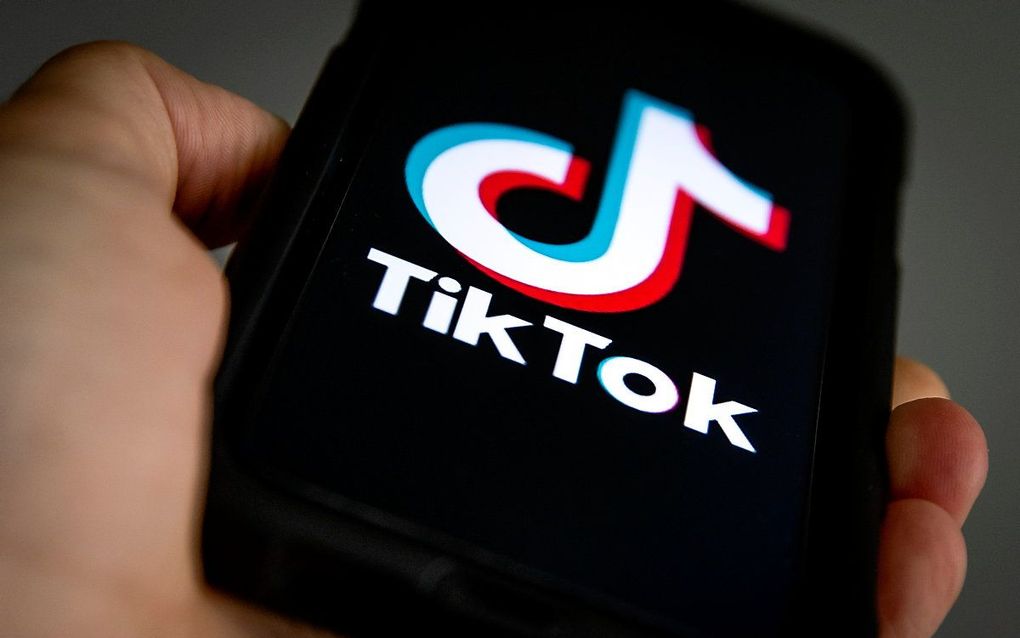 De populaire videoapp TikTok op een smartphone. beeld ANP, Koen van Weel