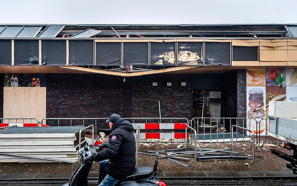 De supermarkt na de explosie. beeld ANP, Remko de Waal