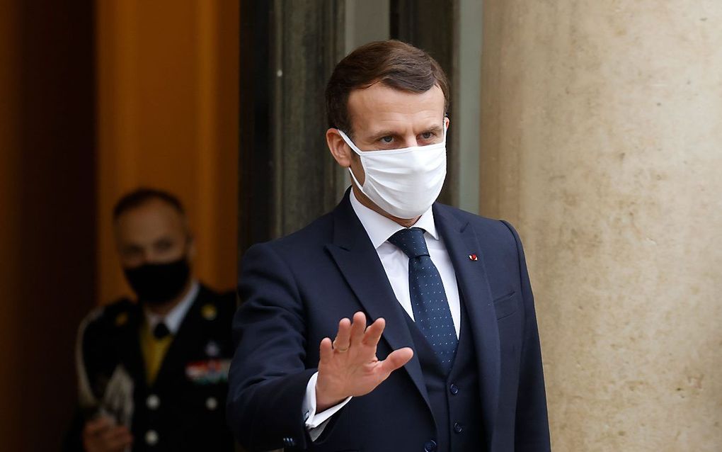 De Franse president Macron. beeld AFP, Ludovic Marin