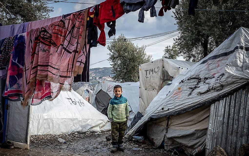 Kamp Moria, Lesbos. beeld Marijn Fidder