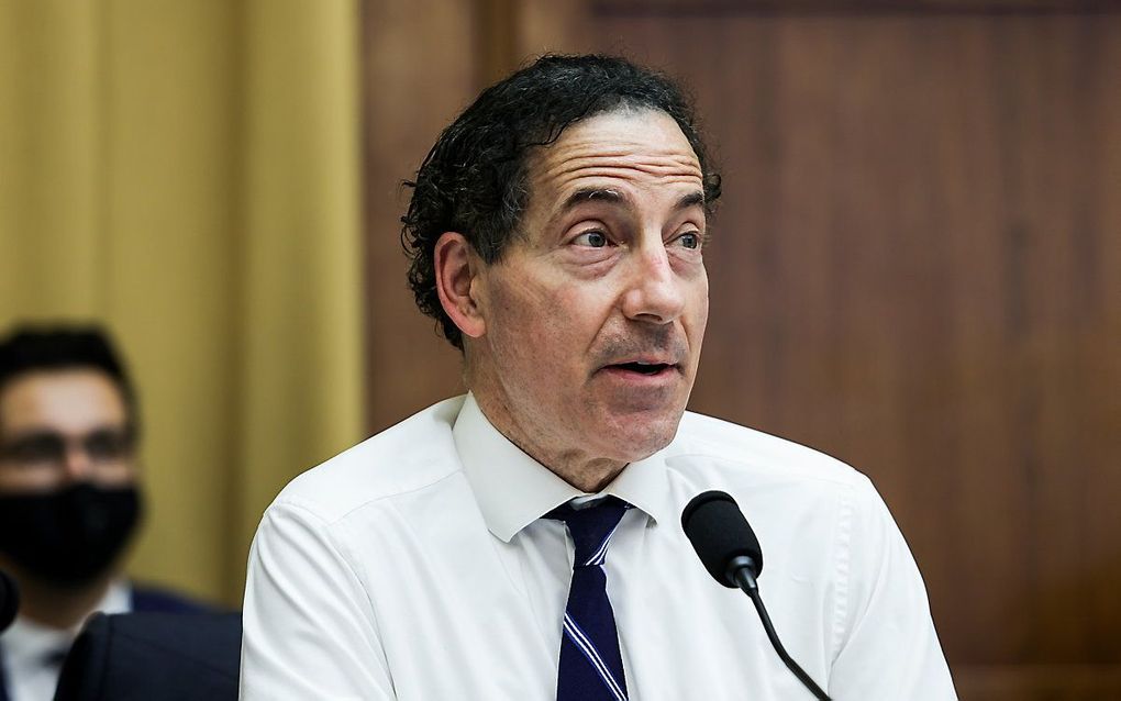 Jamie Raskin, hoofd van het aanklagersteam. beeld AFP, Graeme Jennings