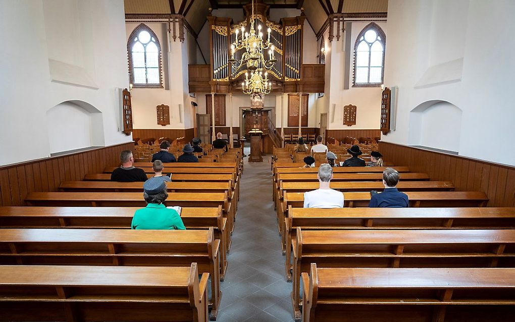 Oefenen voor een kerkdienst in coronatijd. beeld André Dorst