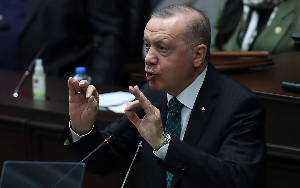 De Turkse president Recep Tayyip Erdogan. beeld AFP, Adem Altan