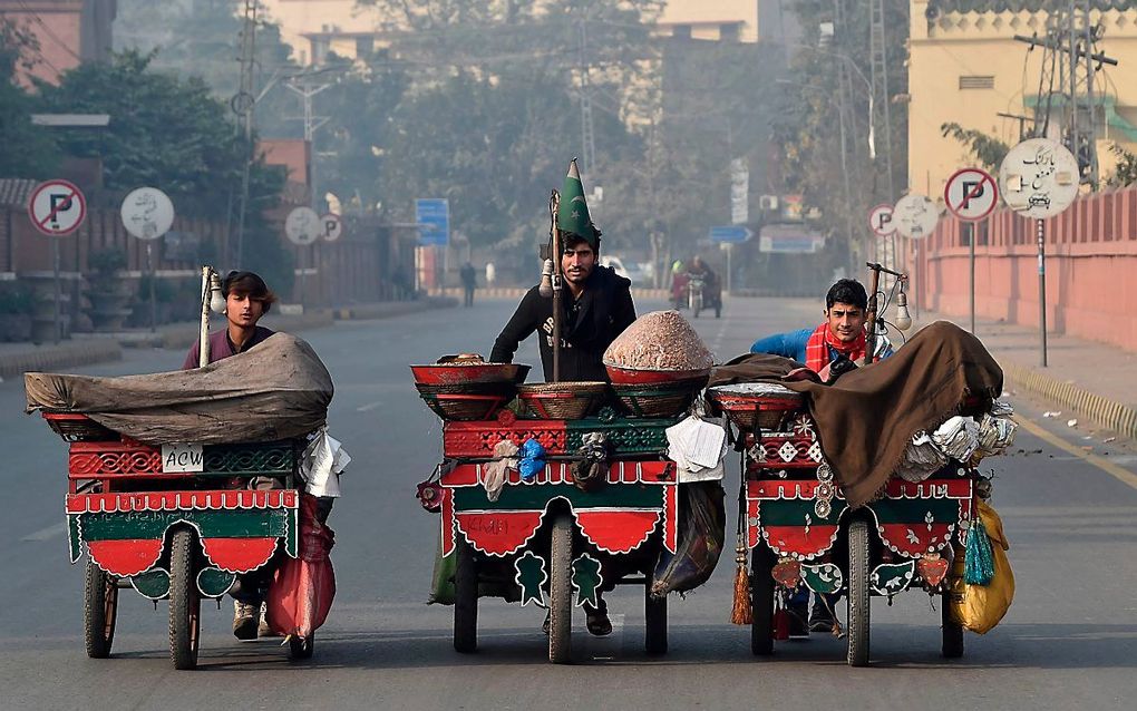 Straatbeeld in Lahore, Pakistan. beeld AFP, Arif Ali