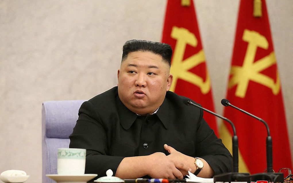 De Noord-Koreaanse leider Kim Jong-un. beeld AFP