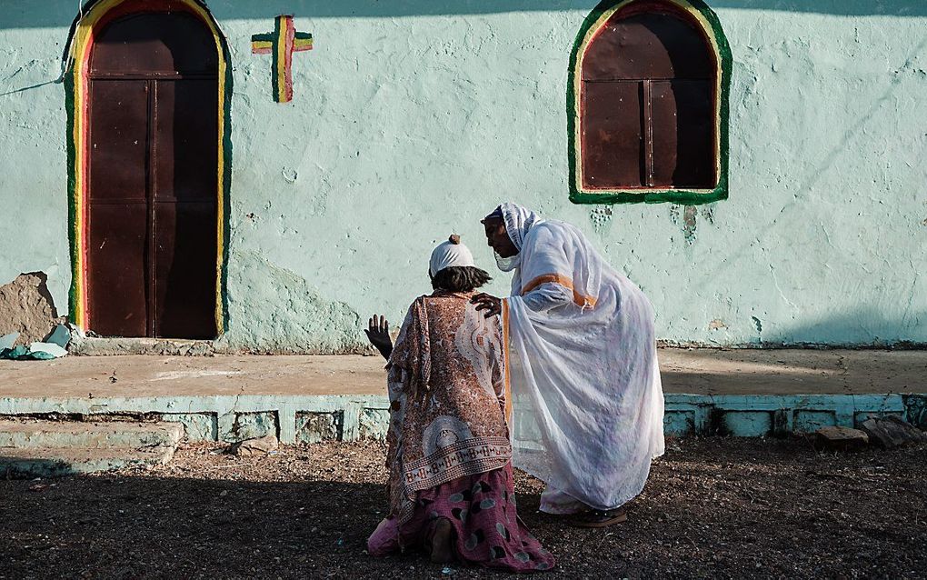 Osama Saeed Musa Kodi, voorzitter van een christelijke jongerenorganisatie, werd ondervraagd en mishandeld door officieren van de Sudanese inlichtingendienst. Foto: kerkgebouw in Sudan. beeld AFP, Yasuyoshi Chiba