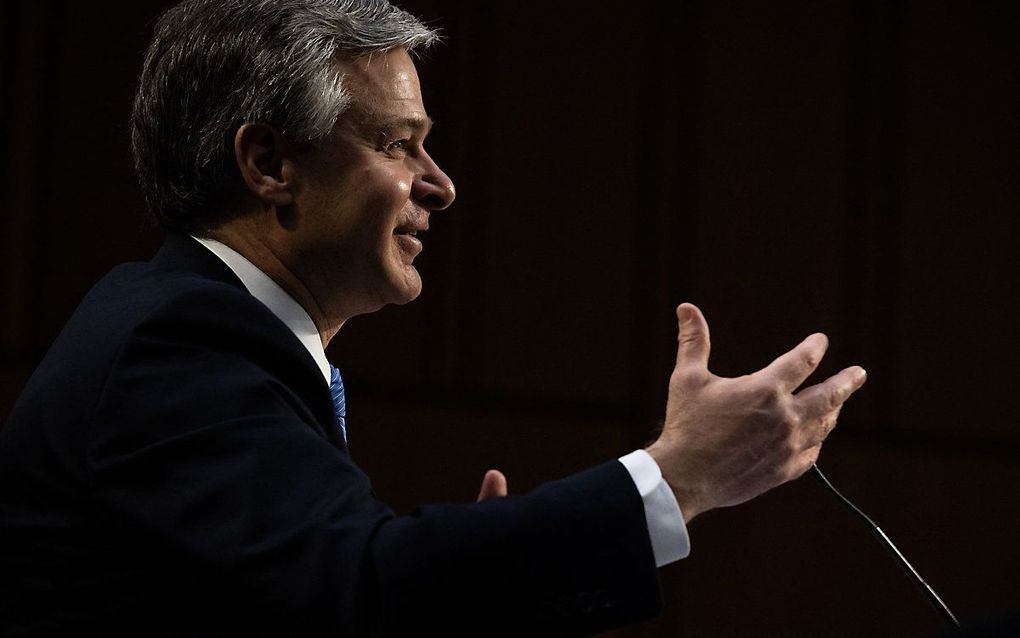 Christopher Wray, directeur van de FBI. beeld AFP, Graeme Jennings