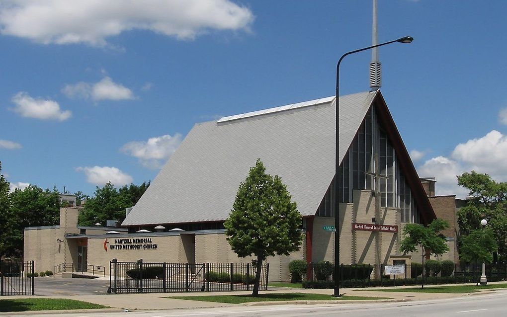 Een kerkgebouw van de United Methodists in Chicago (VS).  beeld Wikipedia