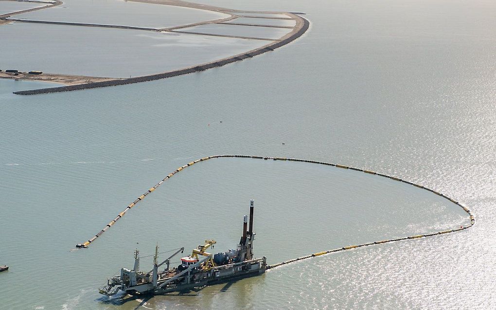 Boskalis is betrokken bij de aanleg van de Marker Wadden. beeld Bram van de Biezen