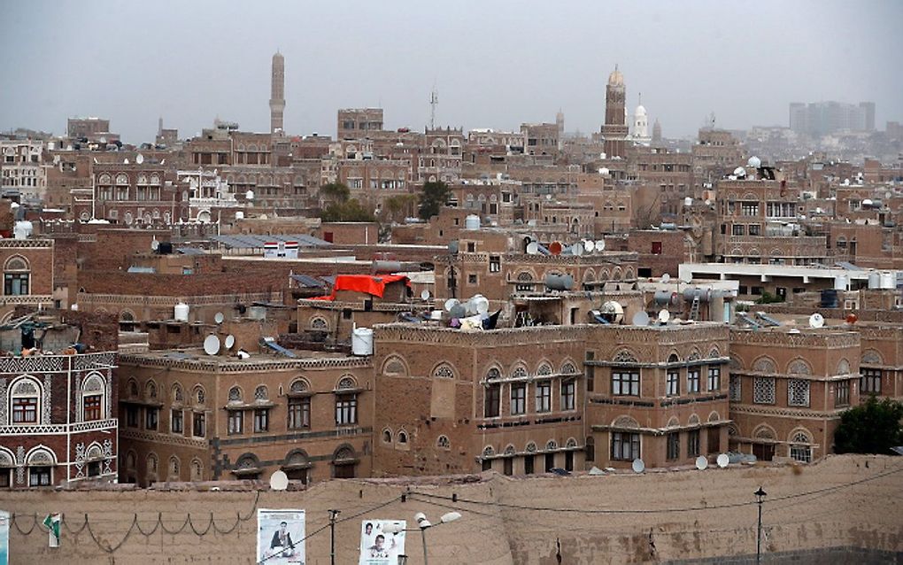 Blik op de Oude Stad van Sanaa. beeld EPA, YAHYA ARHAB