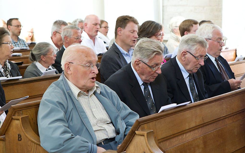 Psalmen zingen in Tholen. beeld RD, Anton Dommerholt