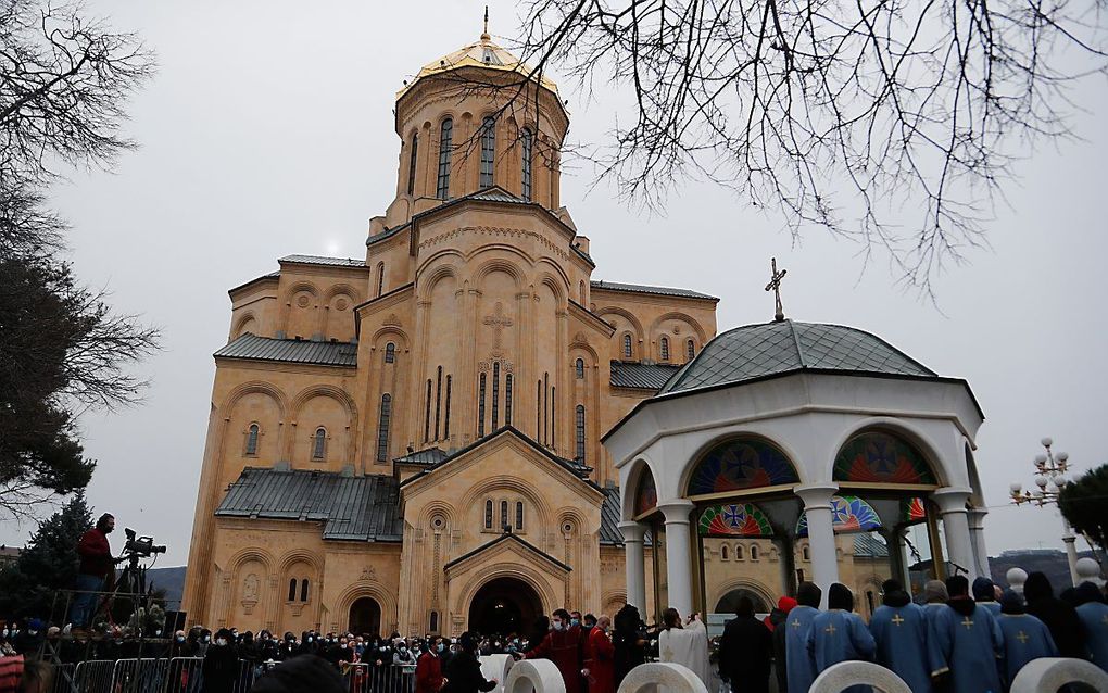 Oosters-orthodoxe kerk in Tbilisi, Georgië. beeld EPA, Zurab Kurtsikidze