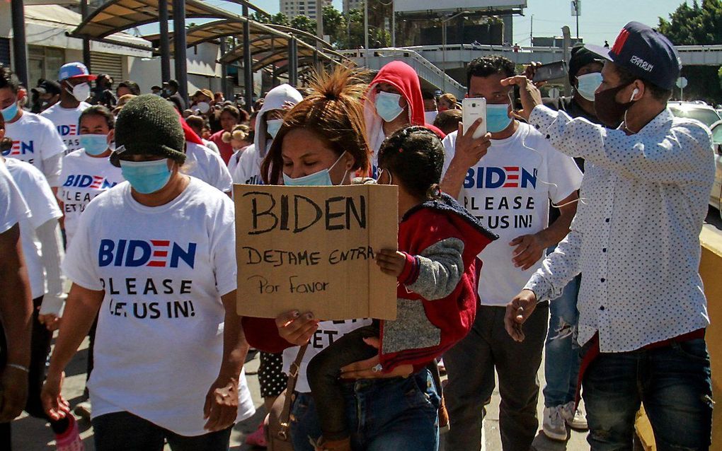 Migranten in Mexico. beeld EPA, Joebeth Terriquez