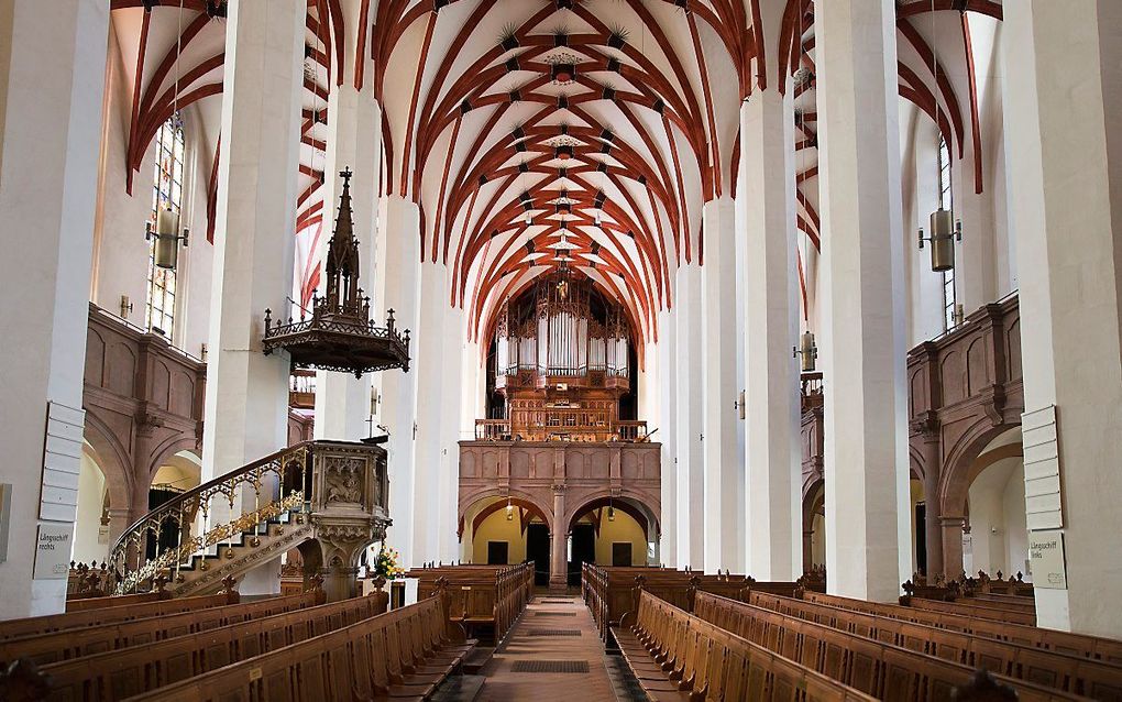 Interieur van de Thomaskirche in Leipzig. beeld RD. Henk Visscher