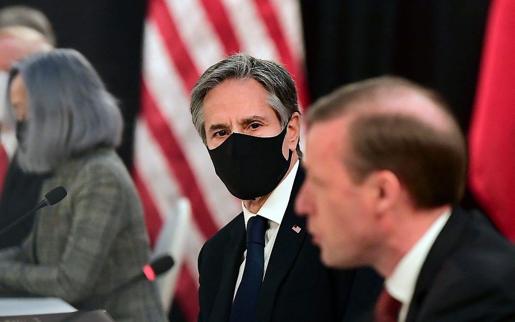 De Amerikaanse minister van Buitenlandse Zaken Antony Blinken. beeld AFP, Frederic J. Brown