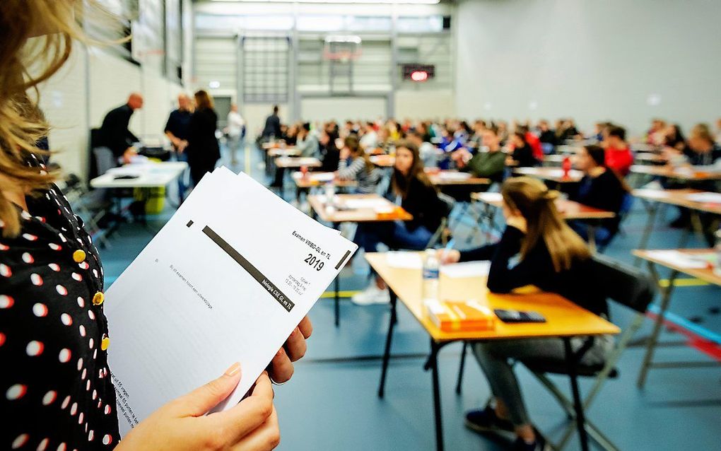 Eindexamens in 2019 op de Waalwijkse school Walewyc mavo. beeld ANP, Robin van Lonkhuijsen