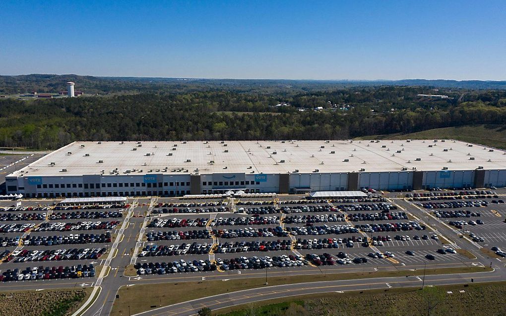 Distributiecentrum van Amazon in de Amerikaanse staat Alabama. beeld AFP, Patrick T. Fallon