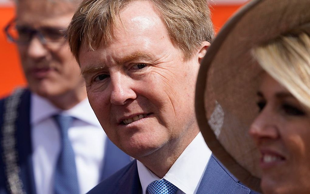 Koning Willem-Alexander en koningin Maxima tijdens Koningsdag 2019 in Amersfoort. beeld ANP, Lex van Lieshout