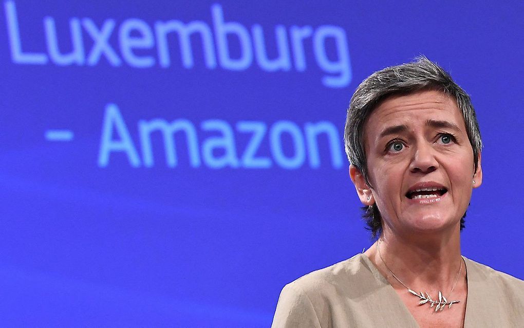 Vestager. beeld AFP, EMMANUEL DUNAND