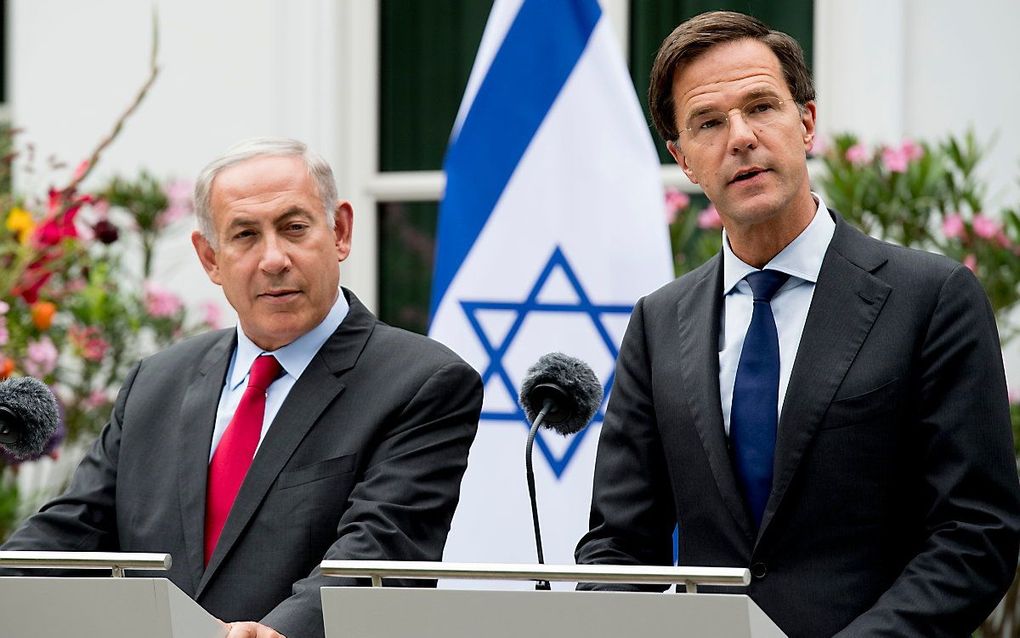 Benjamin Netanyahu tijdens een bezoek aan Nederland in 2016. beeld ANP, Robin Utrecht