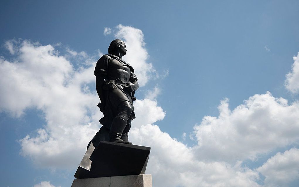 Een beeld van Columbus in New York, VS. beeld AFP, Johannes Eisele