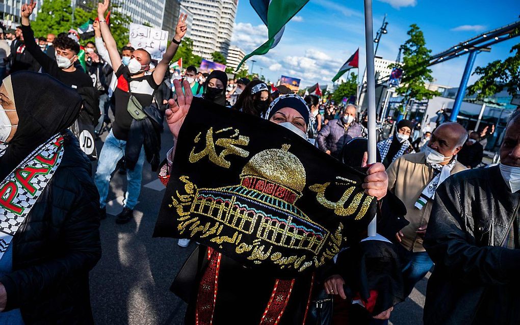 Demonstratie in Berlijn tegen Israël. beeld AFP, John MacDougall