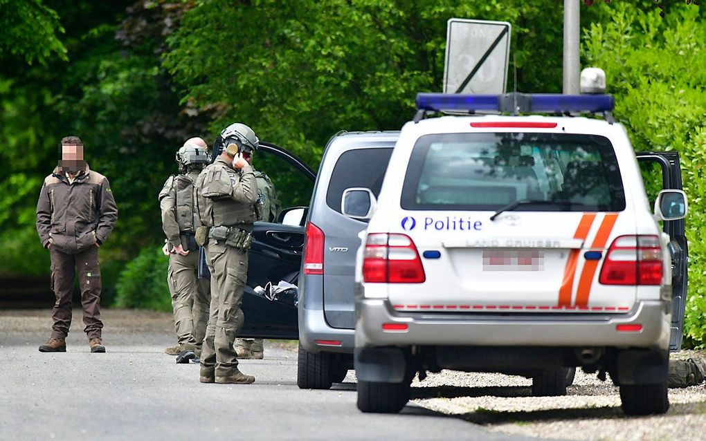 Zoektocht naar Conings. beeld AFP, JONAS ROOSENS