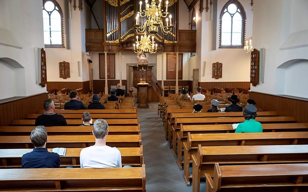 De hervormde Dorpskerk van Elspeet in coronatijd. beeld André Dorst