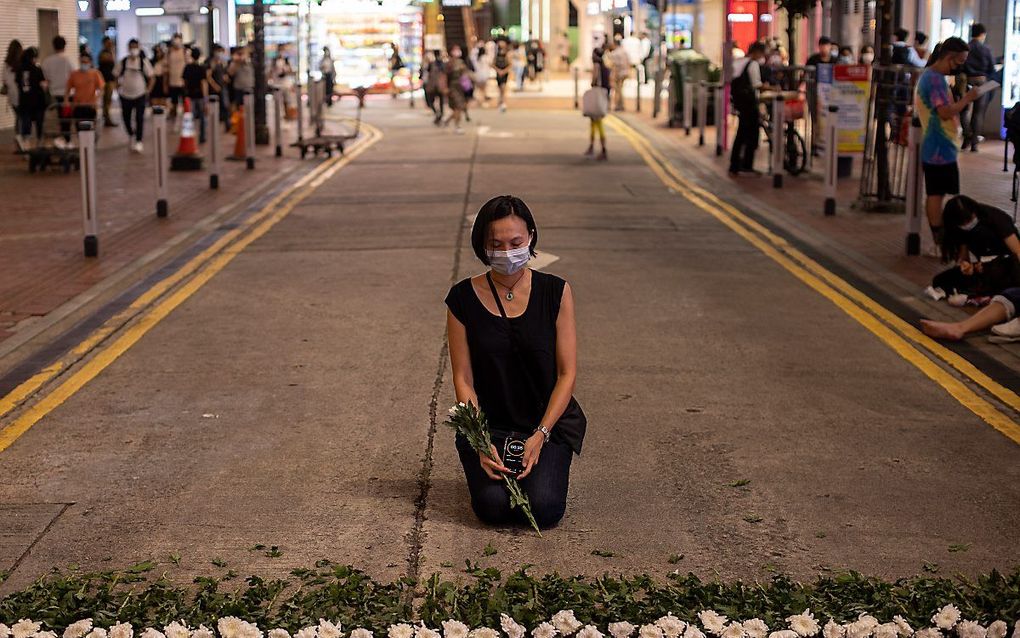 Protest in Hongkong. beeld EPA, Jerome Favre