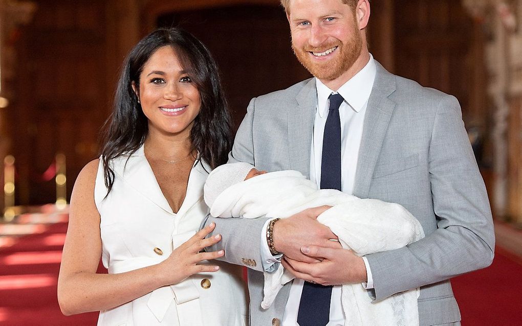 Harry, Meghan en Lilibet. beeld AFP, Dominic Lipinski