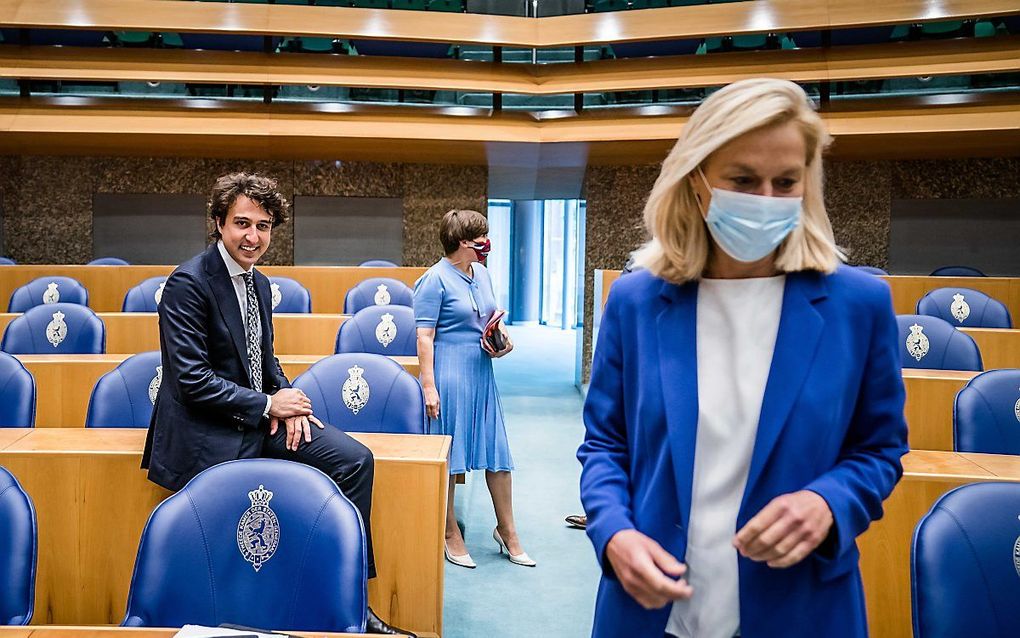 Kaag (D66), Klaver (GroenLinks) en Ploumen (PvdA). beeld ANP, Bart Maat