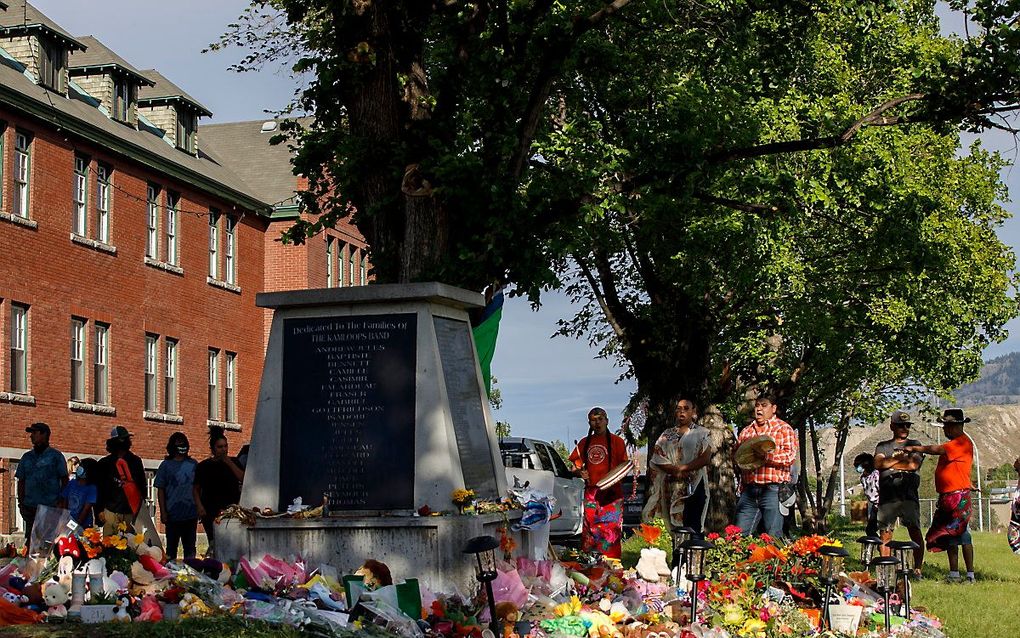 Het internaat bij Kamloops. beeld AFP, Cole BURSTON