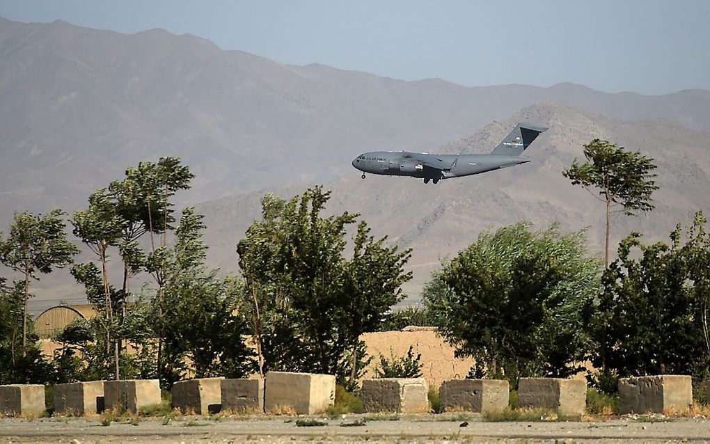 De Amerikaanse luchtmachtbasis Bagram in Afghanistan. beeld AFP, Wakil Kohsar