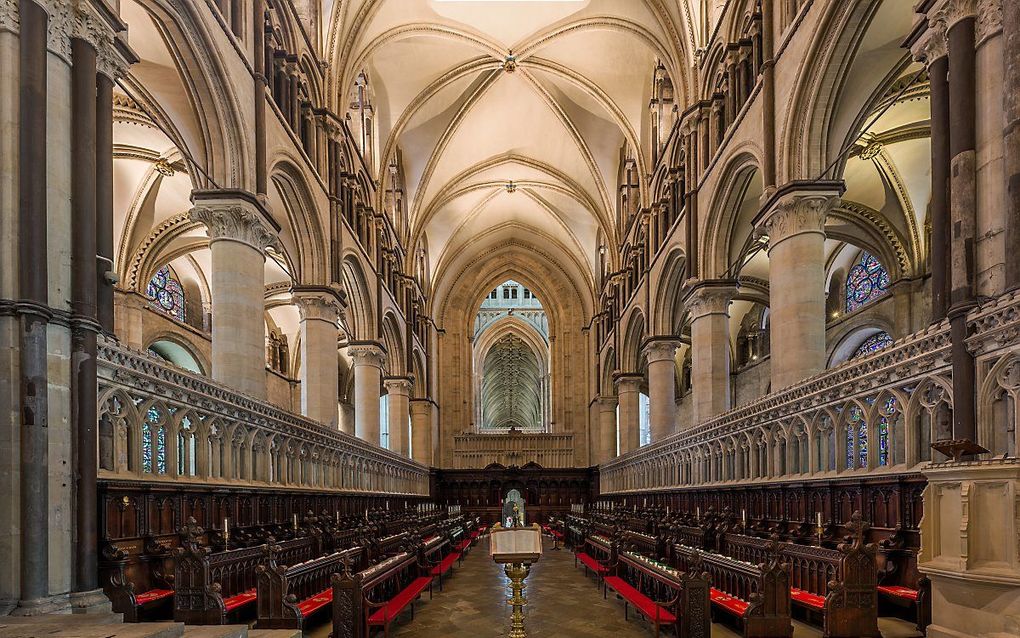 Interieur van de kathedraal van Canterbury, 'centrum' van de Anglicaanse Kerk in Engeland. beeld Wikipedia, David Iliff