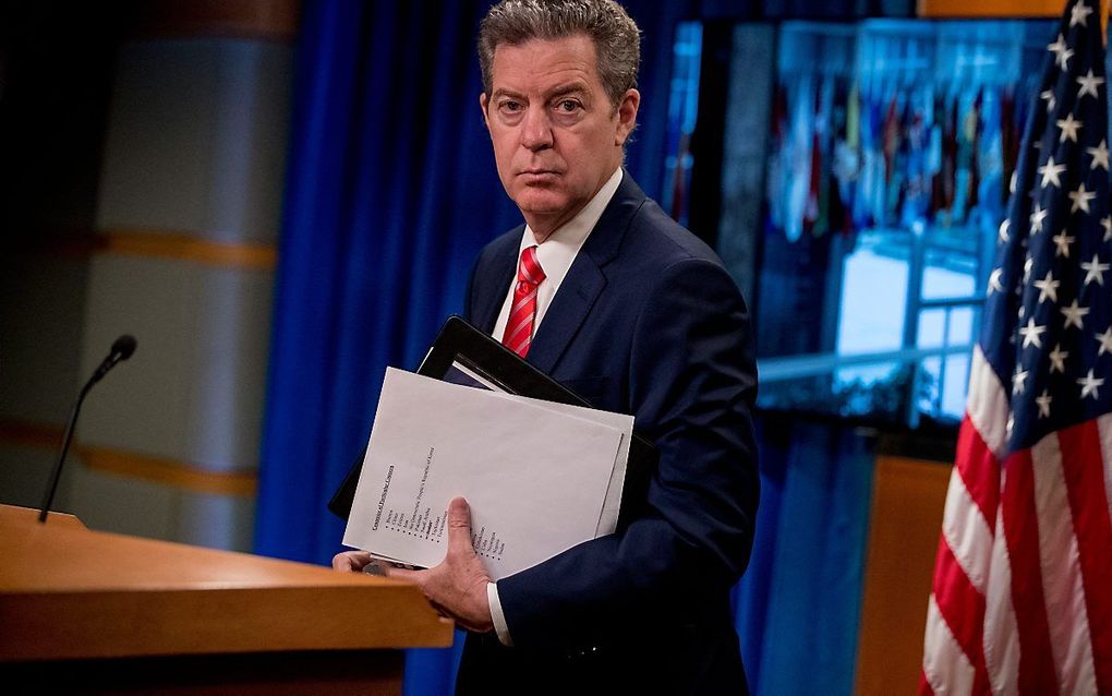 De vorige Amerikaanse gezant voor godsdienstvrijheid Sam Brownback. beeld AFP, Andrew Harnik