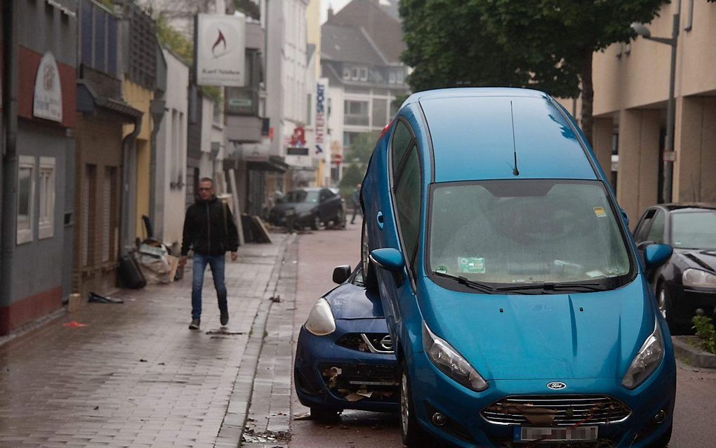 Euskirchen, vrijdagochtend. beeld AFP, Sebastien Bozon