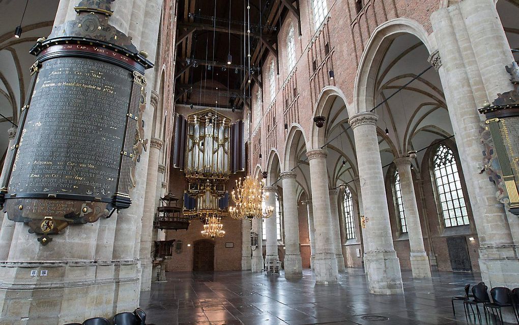 Interieur van de Pieterskerk in Leiden met het Van Hagerbeerorgel. beeld RD, Anton Dommerholt