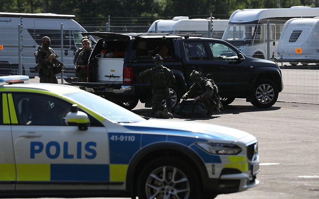 De gijzeling was in een gevangenis met het hoogste bewakingsniveau, ruim 100 kilometer ten westen van de Zweedse hoofdstad Stockholm. beeld EPA, Per Karlsson