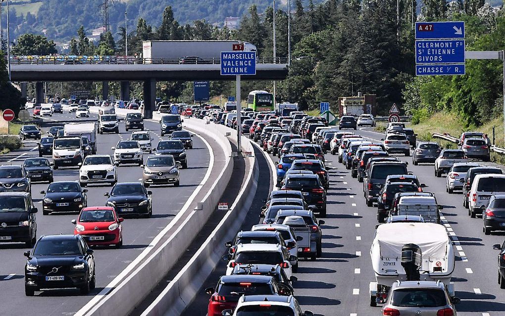 De snelweg A7 tussen Lyon en Vienne. beeld AFP, Philippe Desmazes