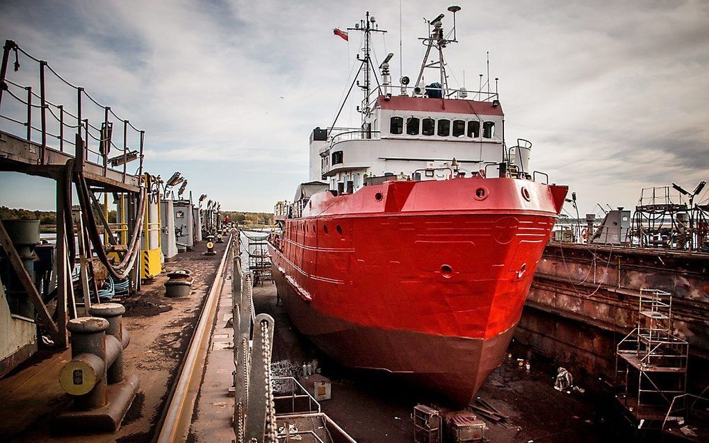 Het kerkelijke reddingsschip Sea-Eye 4. beeld epd-bild/Katarzyna Gmitrzak