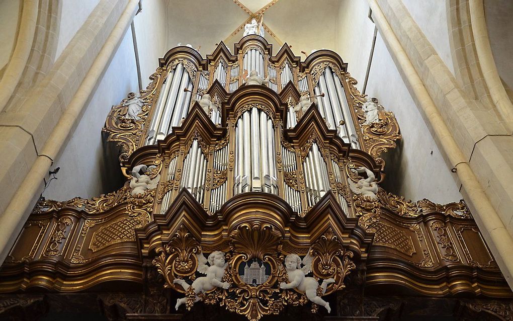 Het Hinsz-orgel in de Bovenkerk in Kampen. beeld Gert de Looze