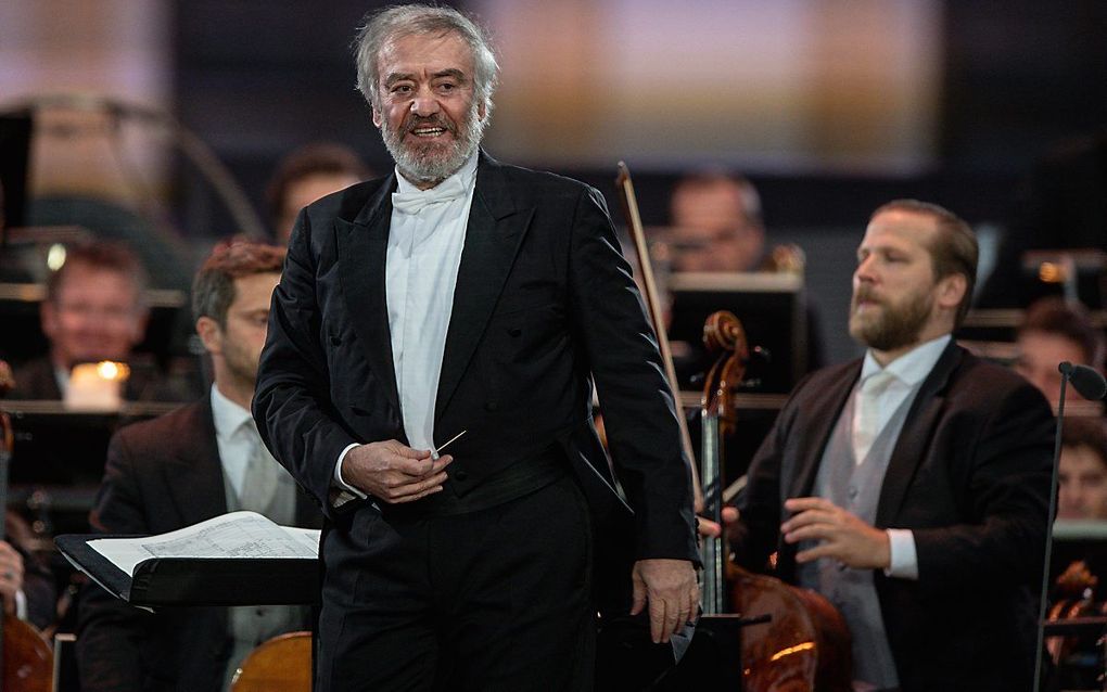 De Russische dirigent Valery Gergiev bij een uitvoering in Wenen, september 2020. beeld EPA, Christian Bruna