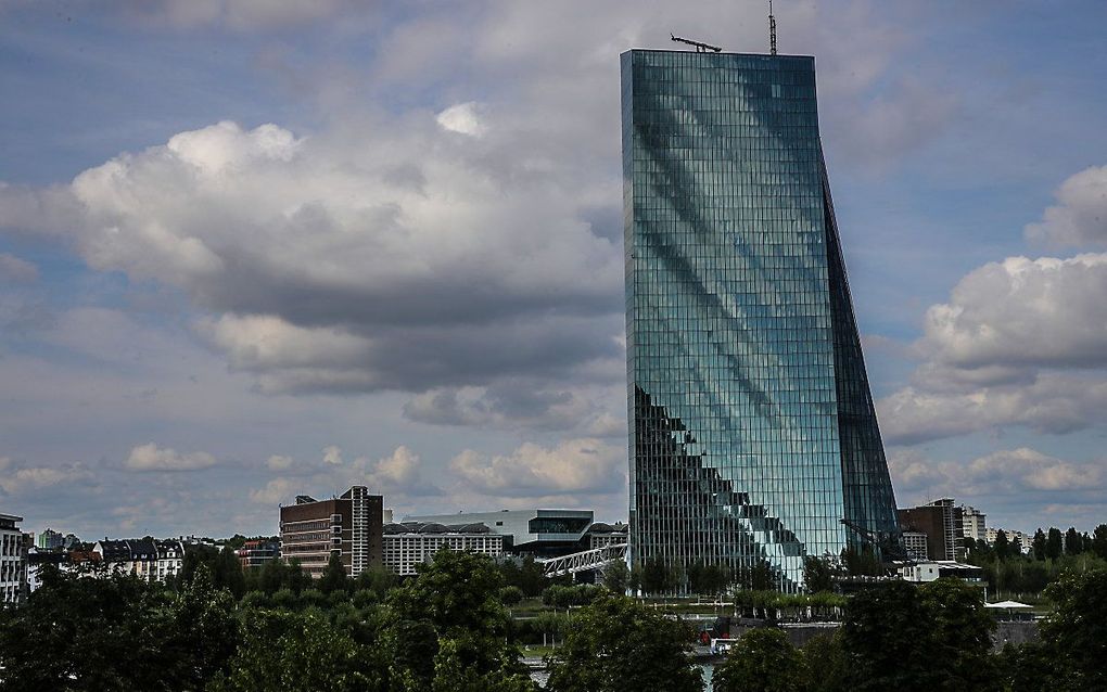 De Europese Centrale Bank in Frankfurt am Main. beeld AFP, Armando Babani